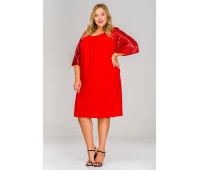 красное платье для полных женщин на торжество