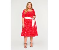 красное платье в пол для полных девушек