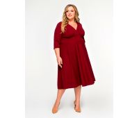 бордовые платья для полных женщин