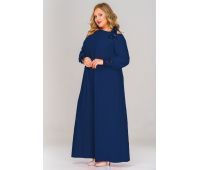 вечернее платье для полных синего цвета